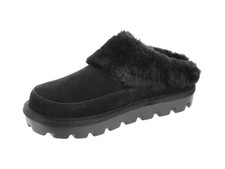 UGG Slippers Women Size 10 Tizzey Koolaburra by Black Faux Fur Suede Mule NIB