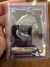 2021 Bowman Chrome Prospect Garrett Mitchell Purple Sapphire /25