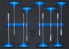 Inserto per carrello da officina 3/3: set di chiavi a bussola con impugnatura...