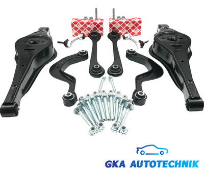 QUERLENKER REPARATUR SATZ + Febi Koppelstangen hinten für VW GOLF 5 6 AUDI