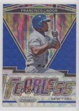 2021 Panini Prizm Fearless Blue Wave Prizm 29/60 Francisco Lindor #FR-6 7eo