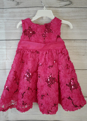 Rare Edition Toddler Girls 2T Pink Sequin Party Dress Special Occasion