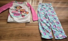 Paw Patrol girls 5T fleece pajamas sleepwear set Skye Liberty pups