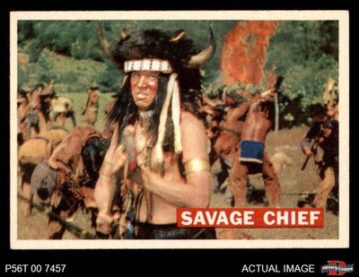 1956 Topps Davy Crockett Orange Back #21 Savage Chief  5 - EX
