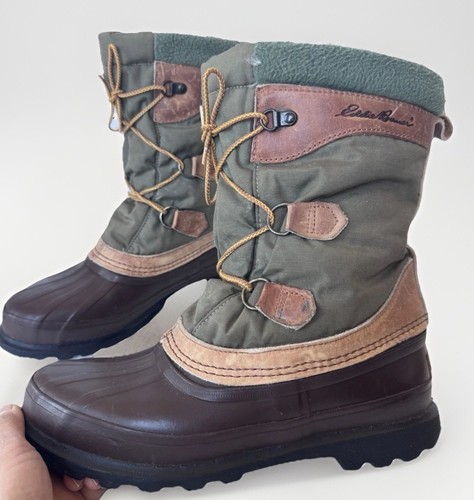 Vintage Sorel Kaufman Brown And Green Winter Snow Boots Made In Canada - Picture 5 of 13