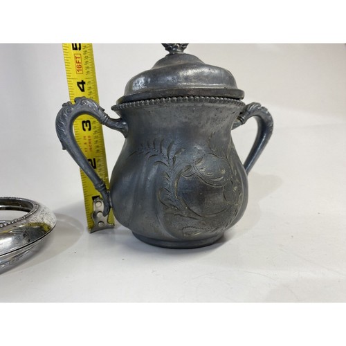 New Amsterdam Silver Co Quadruple Silver Plated 613 Sugar Bowl Spoon Rest Coaste - Picture 10 of 11