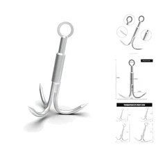 Heavy-Duty 3-Claw Grappling Hook - Perfect for Hiking and Salvage Activities