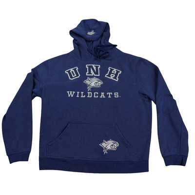 UNH Wildcats Hoodie Mens Large Blue J-America Pullover Sweatshirt Tailgating