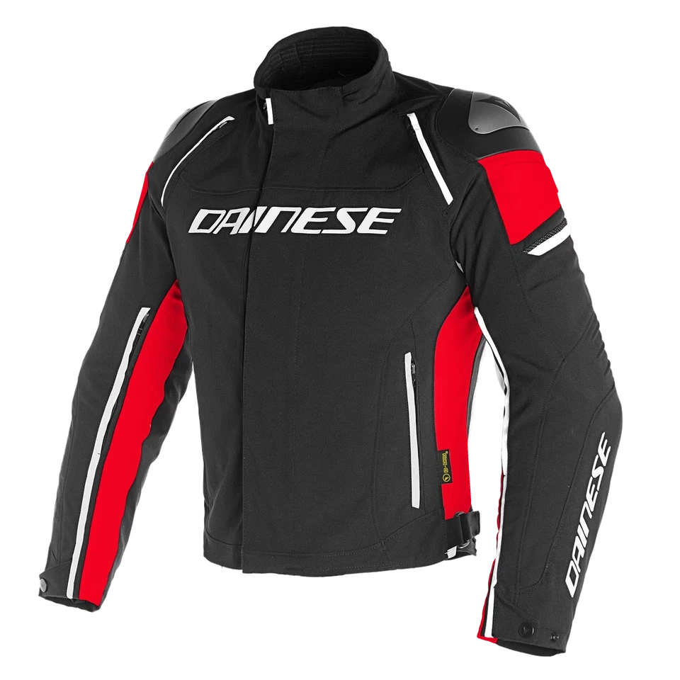 Veste de moto en tissu Dainese RACING 3 D-DRY® JACKET Noir Rouge - Photo 2/3