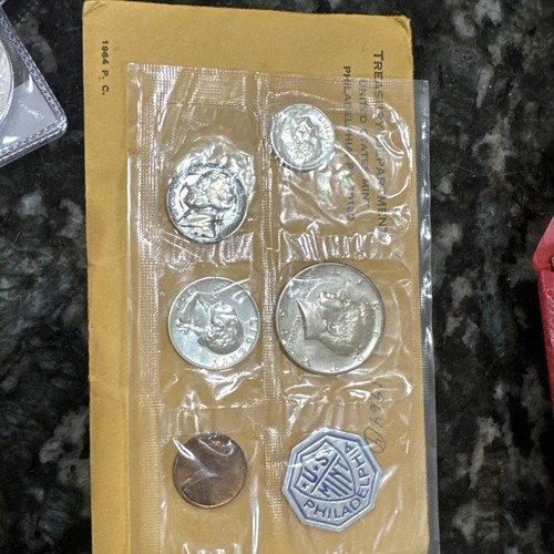 1964 P Mint Set Envelope Silver. - Picture 6 of 6