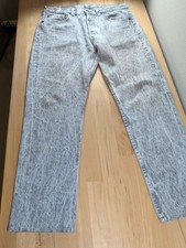 VTG Levis 501 Jeans Mens 32x27.5 Black Acid Wash Button Fly Made in USA