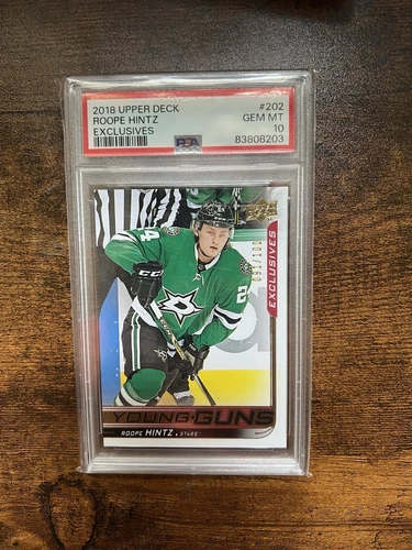 2018-19 Upper Deck - Young Guns Roope Hintz #202 UD Exclusives /100 (RC) PSA 10