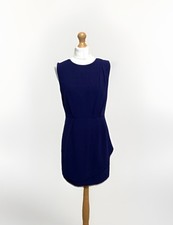 Oasis Dress Size UK 10 Purple Crepe Work Office Smart Formal Party Classic