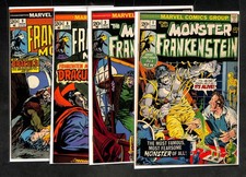 Monster Of Frankenstein Lot X4 Issues #1, 3, 8-9, Mid Grade Readers (DO) 32