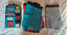 10 Pair Fruit of the Loom Big Boys Tag Free Boxer Briefs: Large 14-16 D