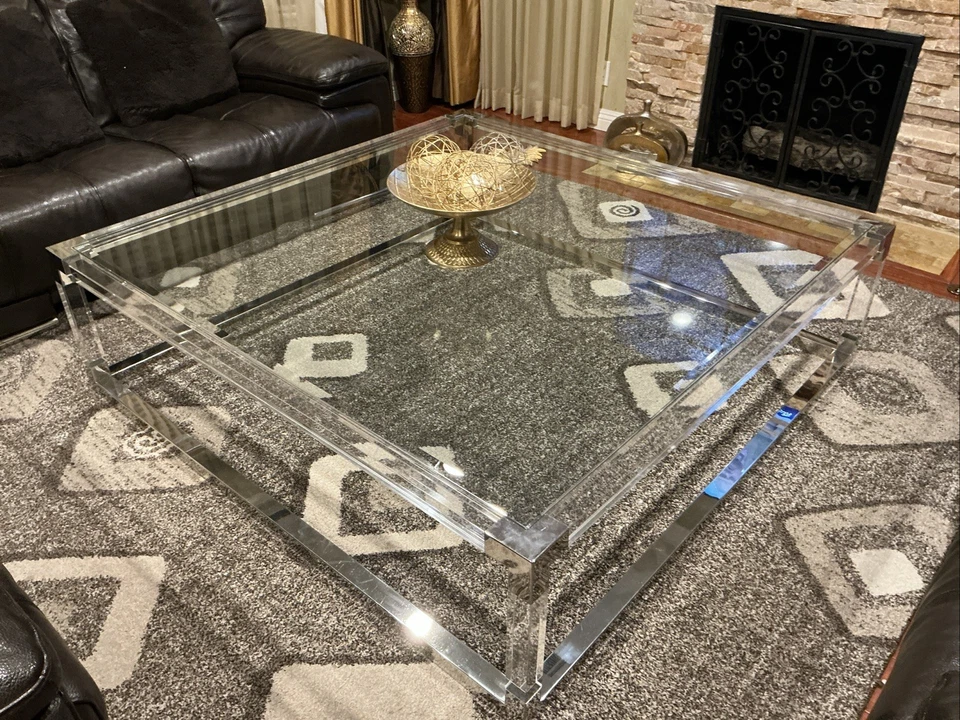 Acrylic Glass Coffee Table - Image 2 of 2