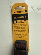 Carhartt Field Dog Collar Size Medium 12-18" In Brown/ Maroon Reflective NWT.