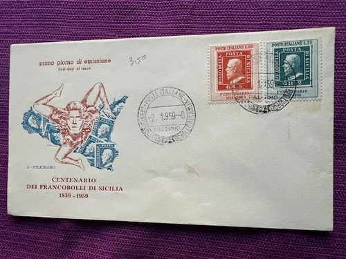Italy FDC 1959 - stamps of the Kingdom of Sicily