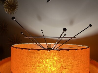 #ad PAIR of Atomic Lamp Shade Sputnik Topper Ornament Lampshade Finial Any Color $99.00