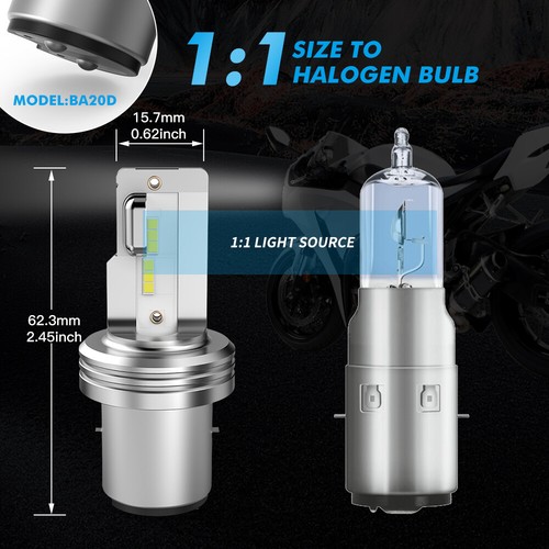 Para KTM 690 Enduro R 2009-2011 1x BA20D LED Faro Bombilla Alto/Bajo 6000K Blanco - Imagen 5 de 9