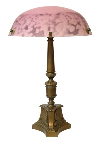Jugendstil Lampe Messinglampe Berlin Unikat Tischlampe Leuchte - Picture 2 of 10