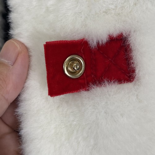Tommy Bahama Girls Faux Fur Red Velvet Bow Vest Size 7 - Picture 13 of 16