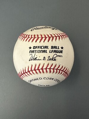 Paul Gibson Tigers Mets Yankees pitcher SIGNED Official NL