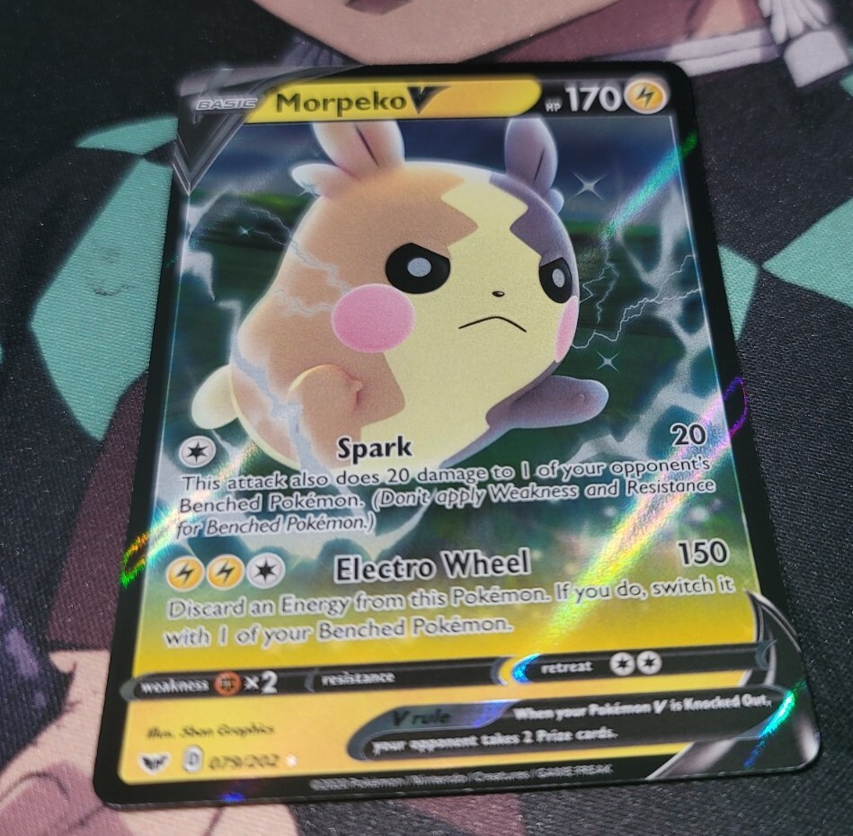 Pokémon TCG Morpeko V Sword & Shield Base Set 079/202 Holo Ultra Rare