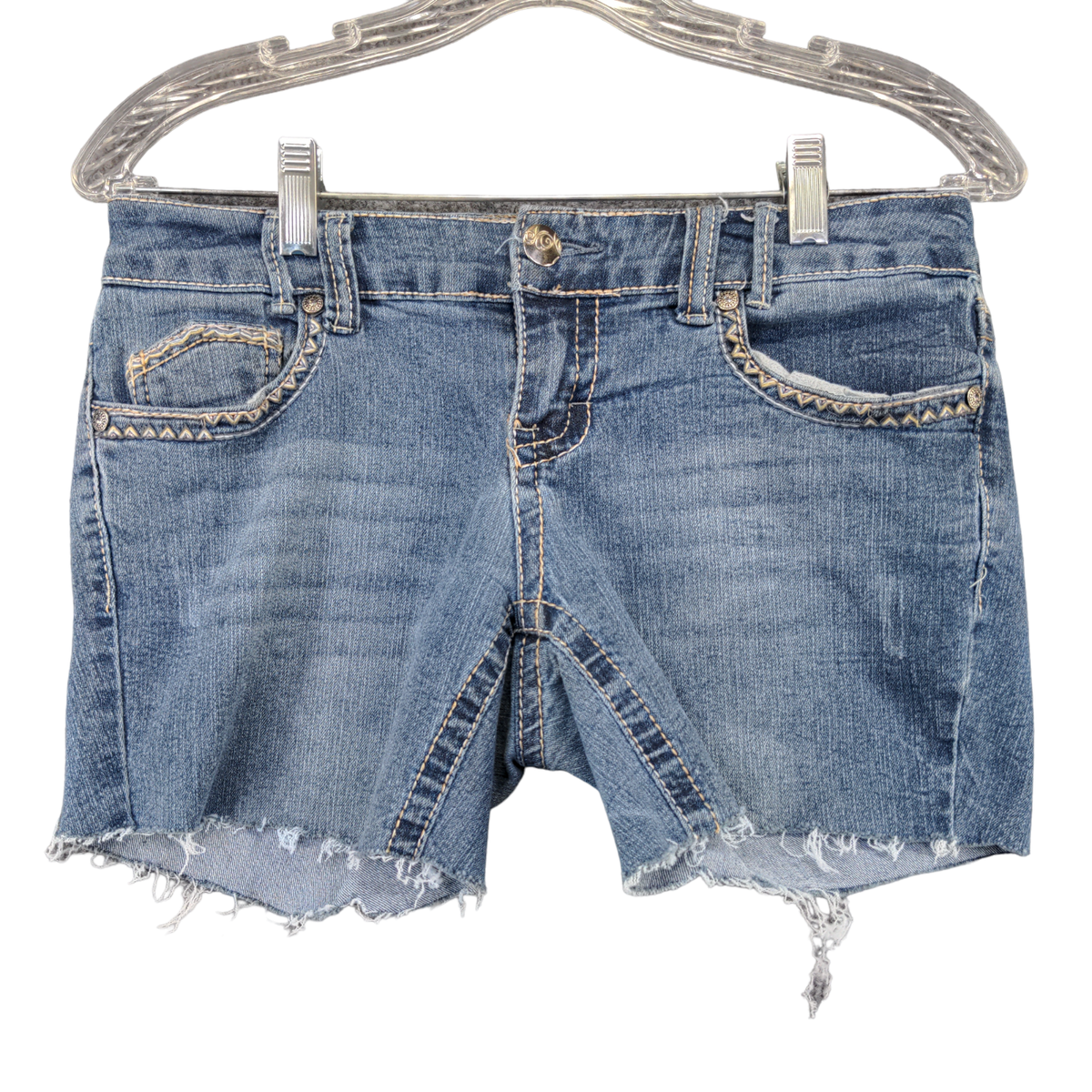 TwentyOne Black Rue 21 Womens Cut Off Jean Shorts Blue Size 3/4S Denim