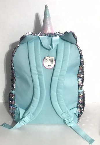 Justice Unicorn Rucksack + Brotdose + Bleistiftetui + Flasche Initial B Pailletten - Bild 4 von 11