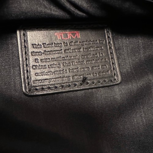 750 $ Tumi Alpha schwarzer Leder-Slip-Pack - Bild 13 von 14
