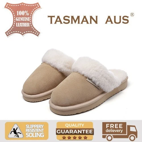 Tasman UGG Slippers/ Scuffs,Aus Sheepskin wool &suede upper,Unisex, nonslip Sole - Picture 3 of 20