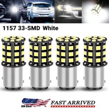 4pcs Super White 1157 33-smd Led Reverse Tail Stop Brake Turn Signal Light Bulbs