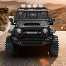 12V kids Ride On Jeep with Remote Control, Electric Car for Kids 3-8 Years-Black