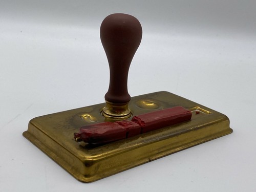 Vintage Solid Brass Stamp "M" or "W" Wax Seal Stuart Houghton