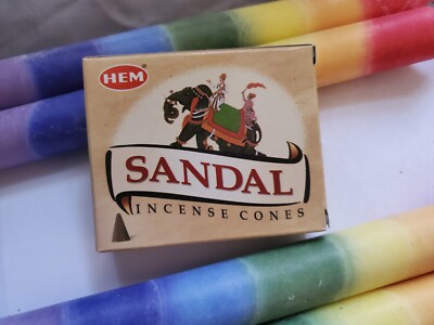 Hem Incense Cones Sandalwood 10 Cones Healing Spiritual Yoga Meditation