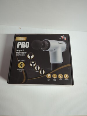 ITek Pro Impact Massager 4 heads Rechargeable 6 power levels