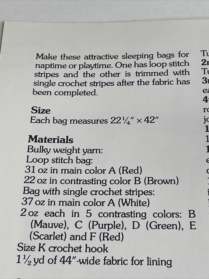 Saco de dormir para niños Sweet Dreams patrón de ganchillo Marshall Cavendish Foto 4 de 4