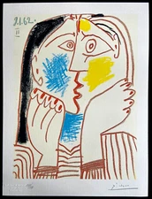 Pablo Picasso Lithograph COA Original Signed In Pen Numbered In Pencil Art