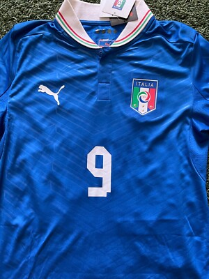 Puma Italy Men's Home Jersey 12/13 Legend Balotelli #9 - Royal