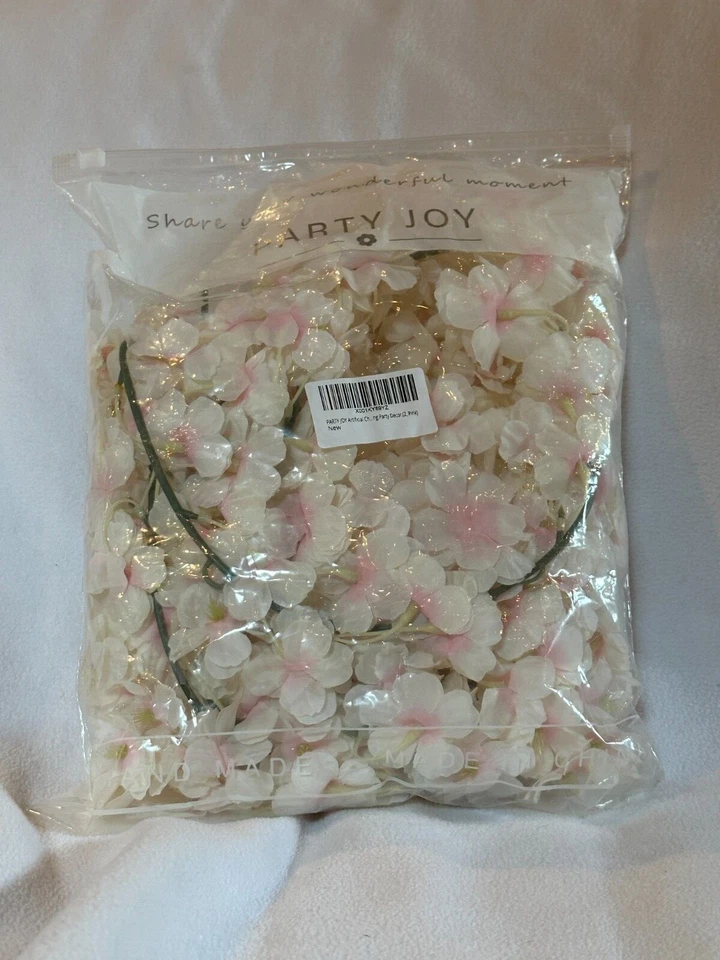 Guirnalda de flores de cerezo artificial PARTY JOY 4 piezas 23,6 pies enredaderas colgantes Foto 4 de 4