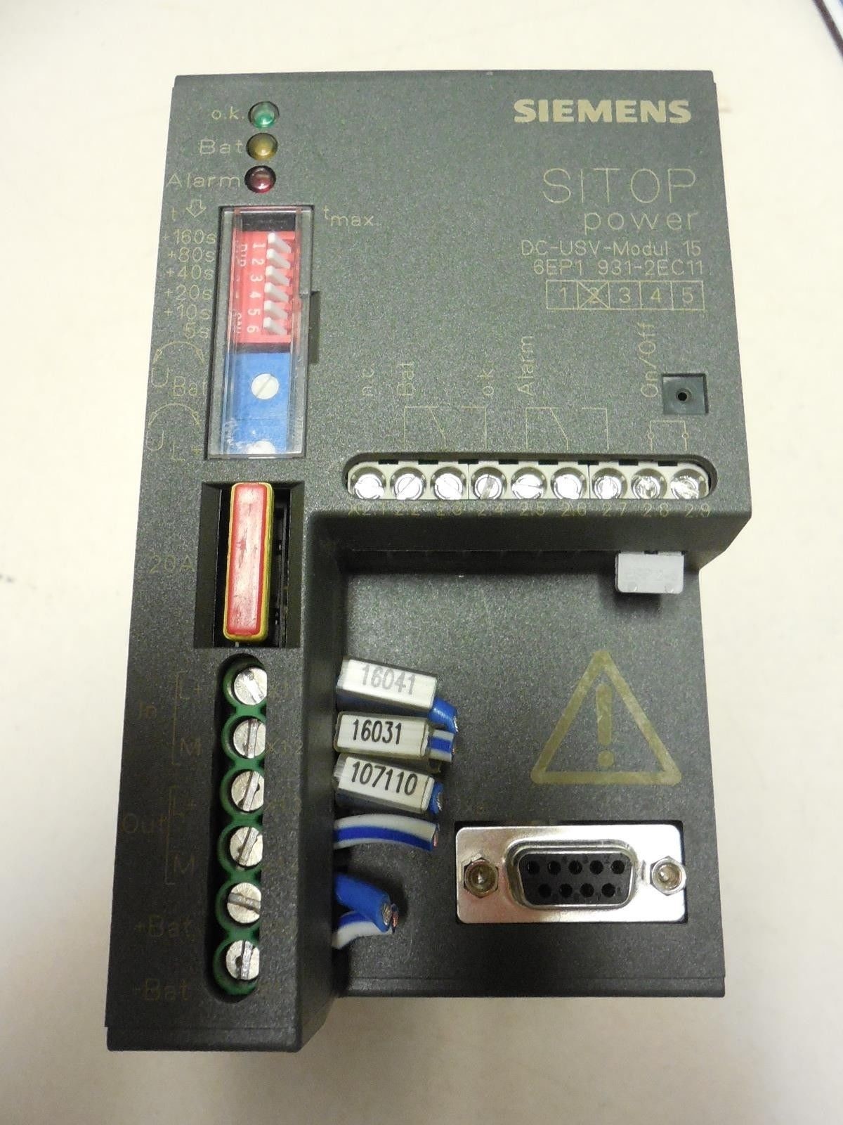 SIEMENS 6EP1 931-2EC11 SITOP DC-USV- MODULE 15 24 VDC POWER SUPPLY USED NICE D3