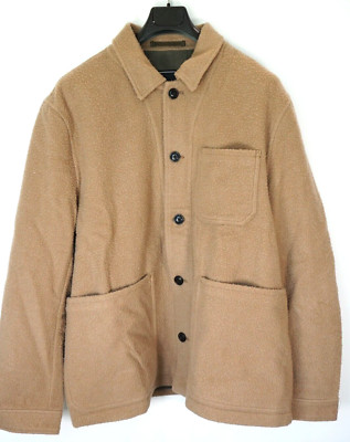 $798 | TODD SNYDER ITALIAN BRUSHED WOOL CHORE COAT CAMEL TAN XXL