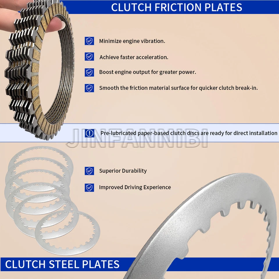 Placa de fricción de embrague con kit de junta para Harley Sportster 1200 XL1200 XR1200 04-20 Foto 4 de 4