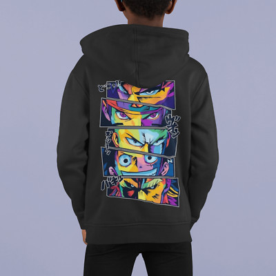 Kinder Kapuzenpullover  Anime One Piece Crew Pirats Graffiti Streetwear