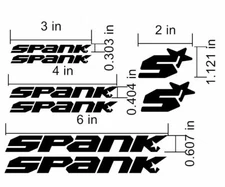 Custom Spank Decal Set. Custom Colors. MTB DH DJ Bike Frame Helmet Stickers
