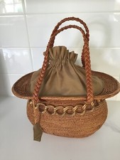  Bosom Buddy Bags Rattan Braided Straps Handbag