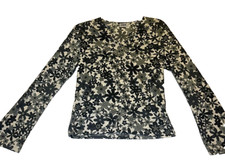 Vintage 1990s Cool Wear Retro Daisy Belly Shirt Hippie 100 Polyester Sz M Y2K