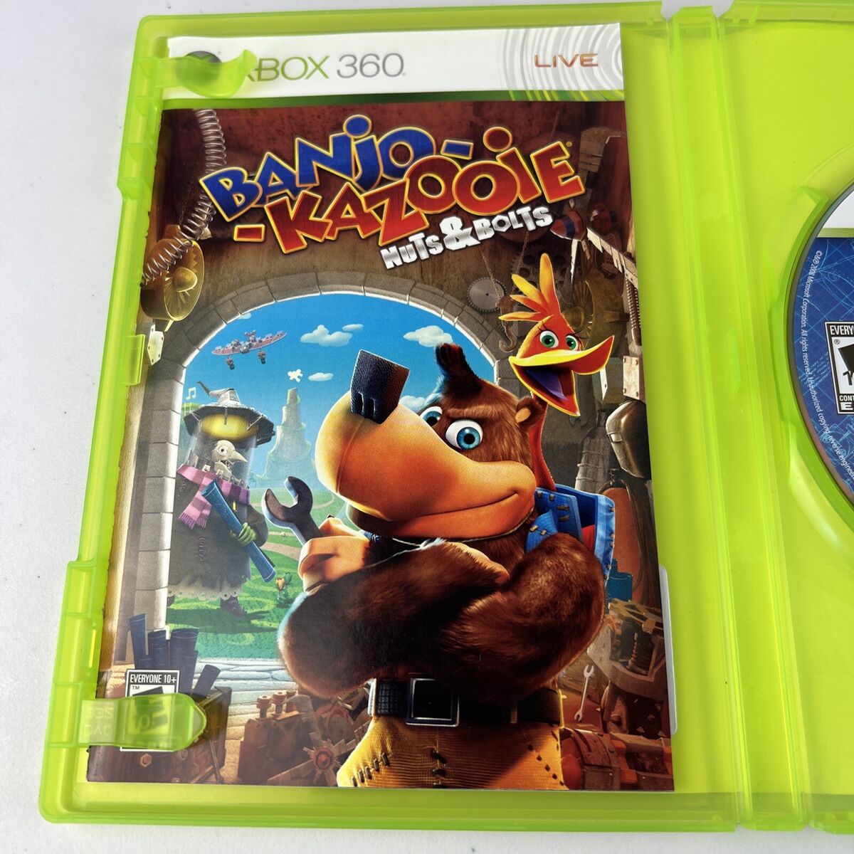 Banjo-Kazooie: Nuts & Bolts (Xbox 360, 2008) Complete With Manual and  Foldout