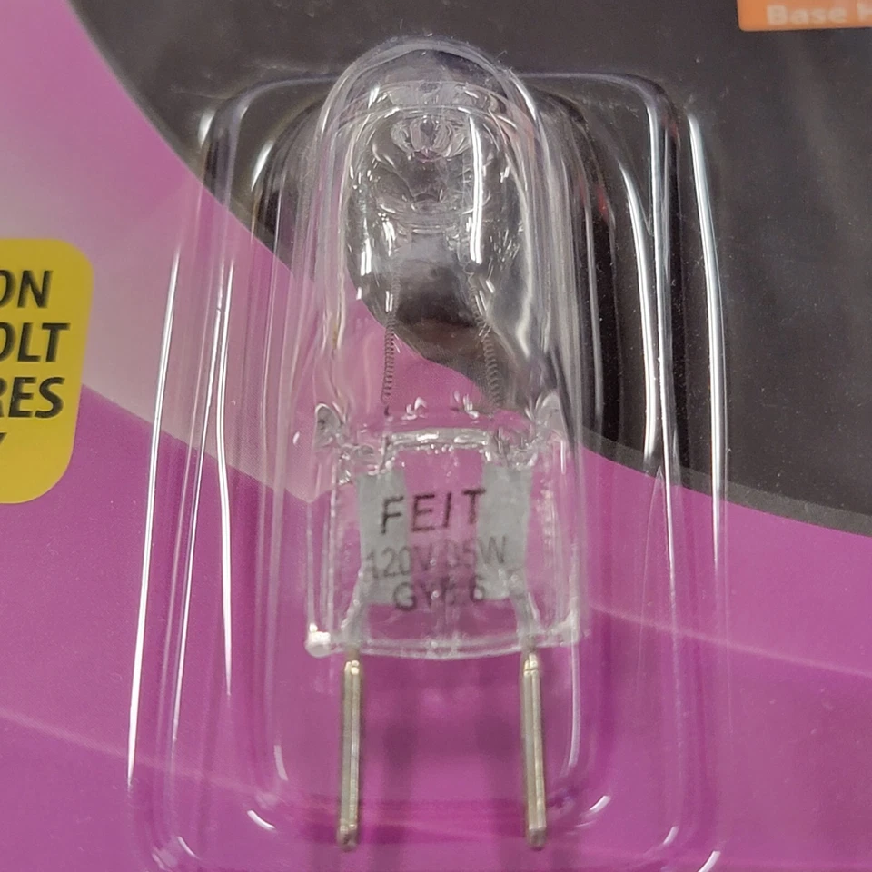 Feit 35 Watt Lightning Data Clear Bulb Dimmable BPQ35 GY8.6 Base 120V - Image 2 of 4